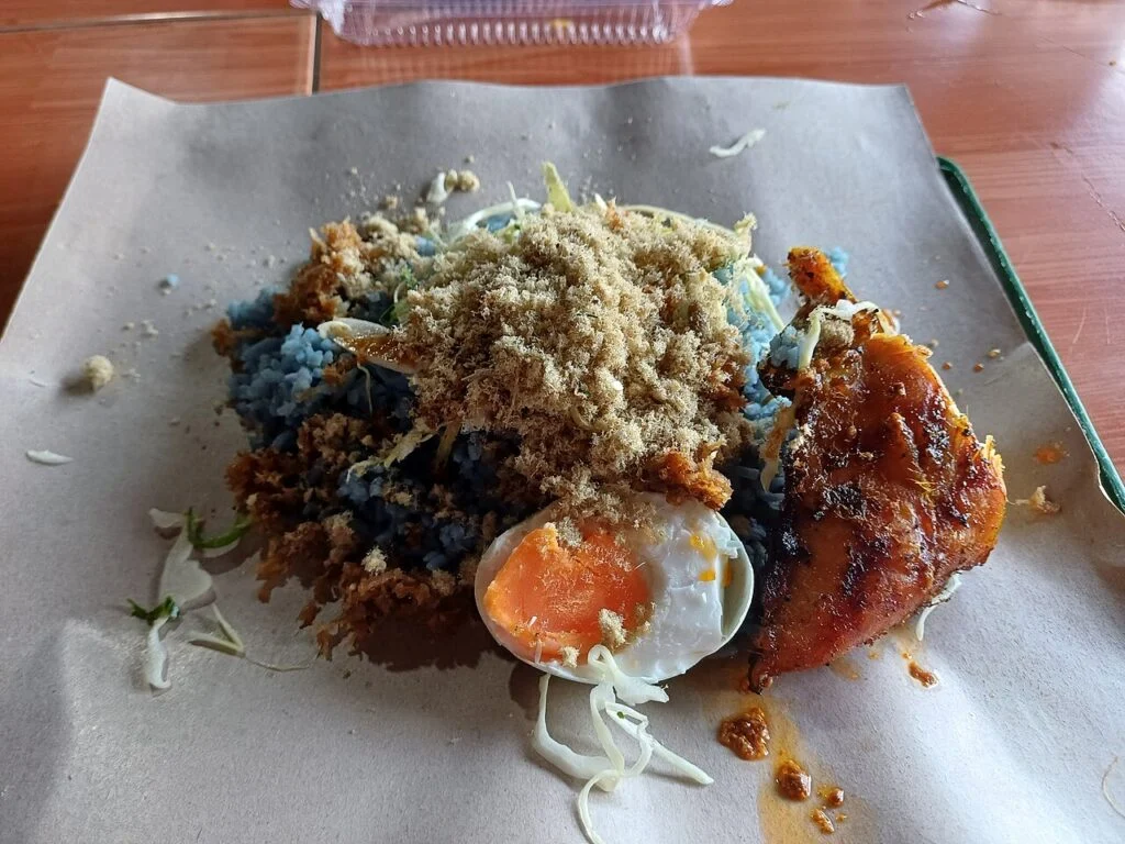 吉兰丹 Ketereh 蓝花饭